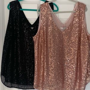 LOFT size 22 sequin tops bundle.